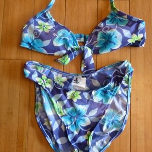 LEILANI SWIM 2PC SWIMSUIT FLORAL BLUES 8